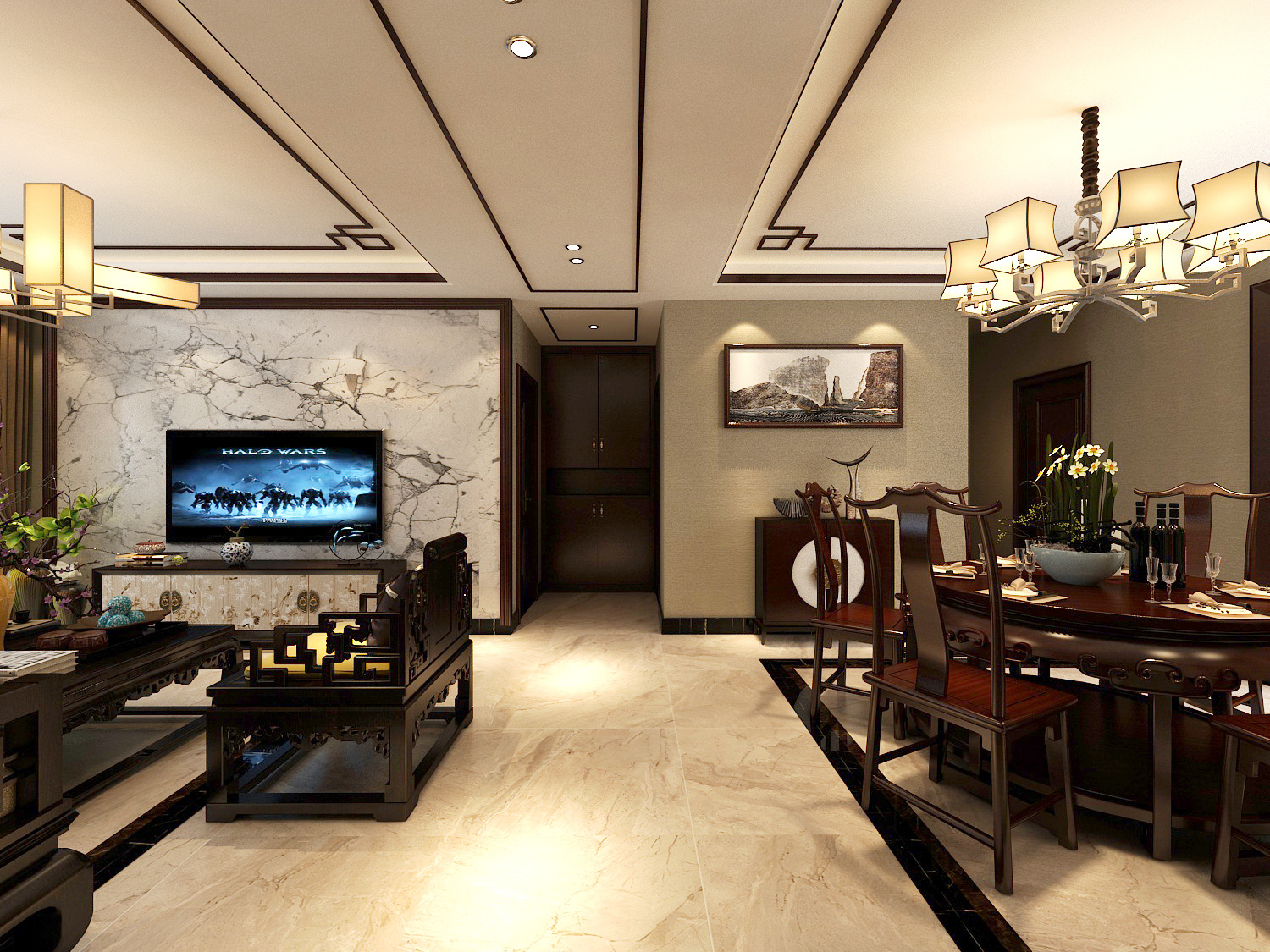 145平米普通戶型中式風(fēng)格家裝裝修圖片設(shè)計(jì)